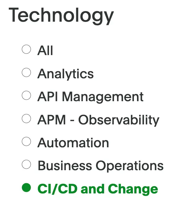 Select "CI/CD and Change" Select "CI/CD and Change"