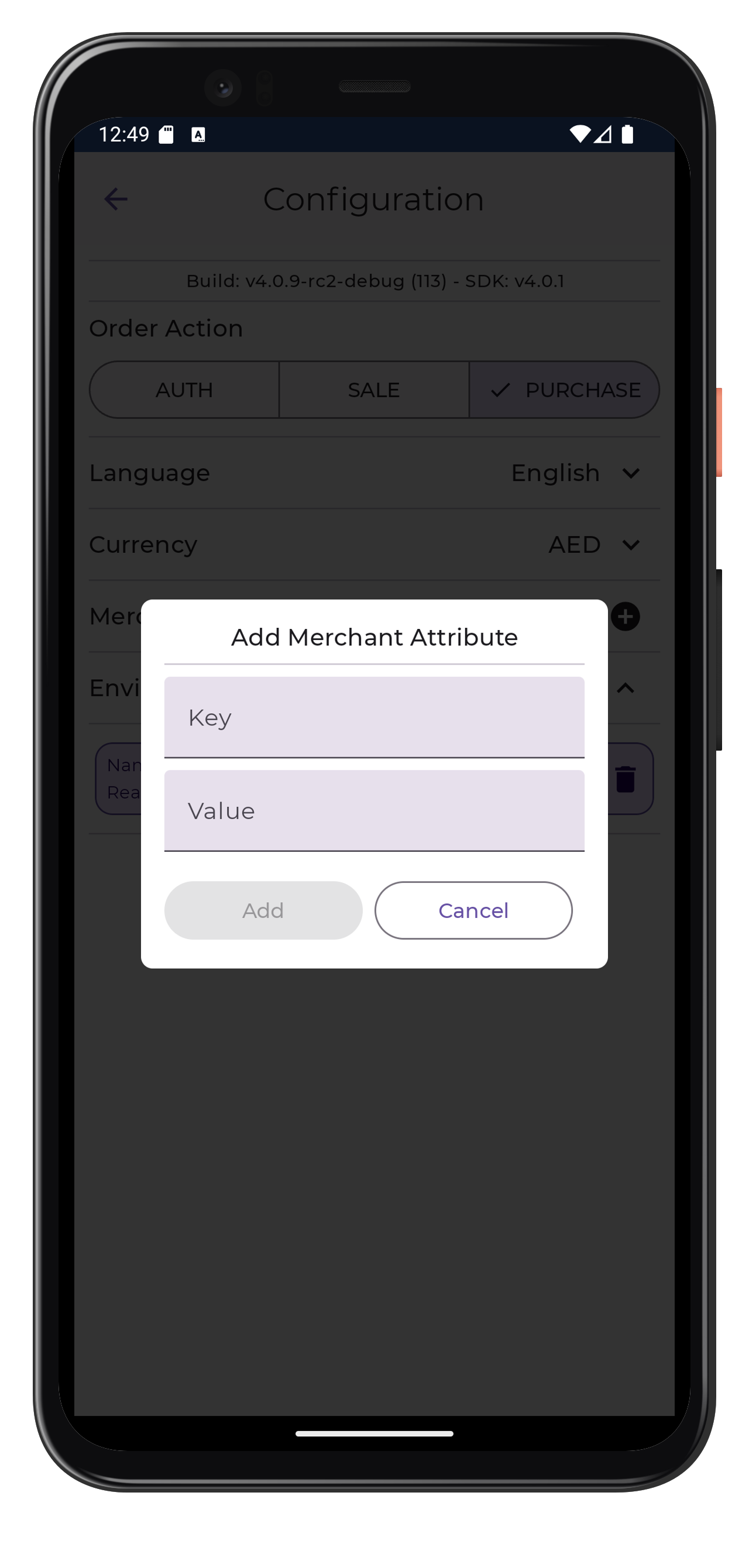 The screenshots sho the steps required to take to configure the merchant attributes from within the demo app.