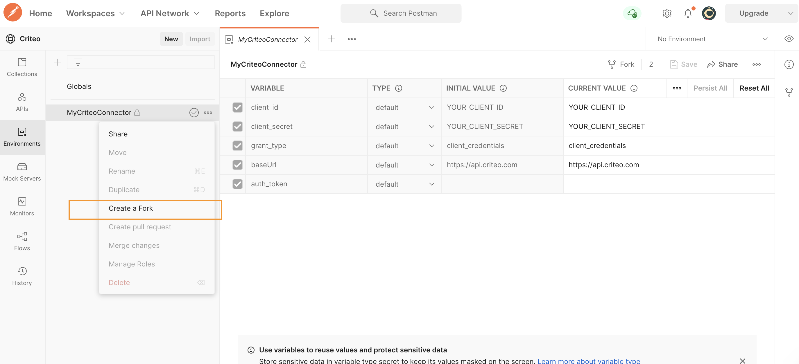 fork_env.png Collection of variables to be customized