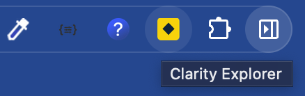 1. Click the **Clarity Explorer** icon to open the Clarity Explorer extension.