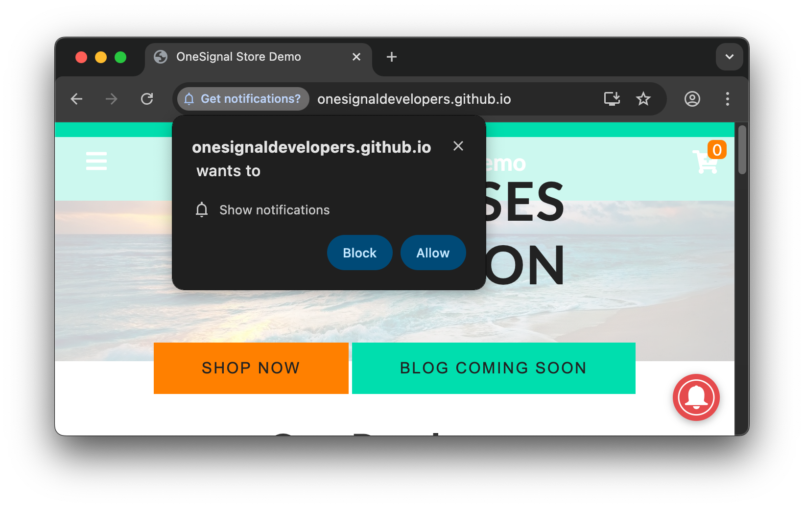 Example shows the Chrome required system-level prompt.