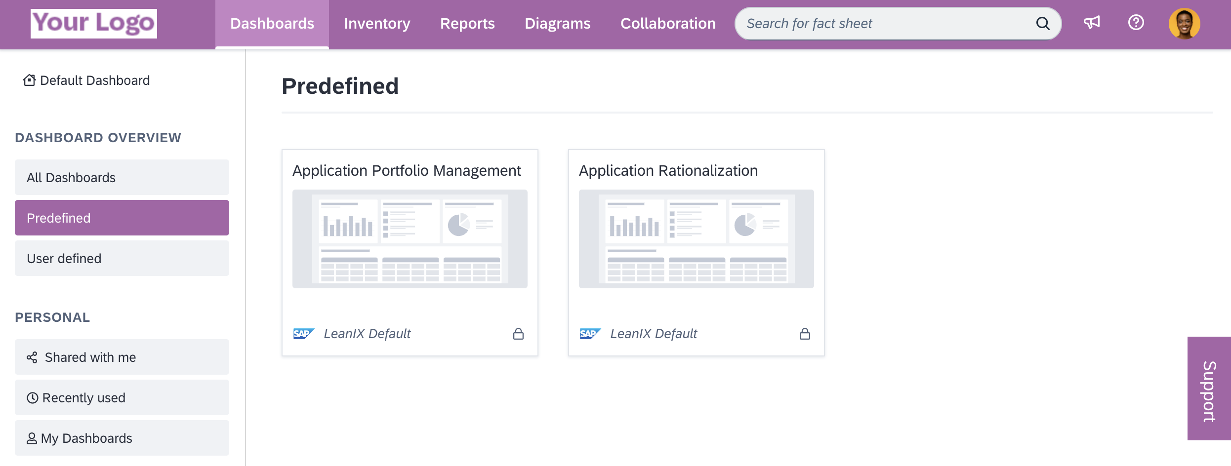 Example Workspace with a Custom Design