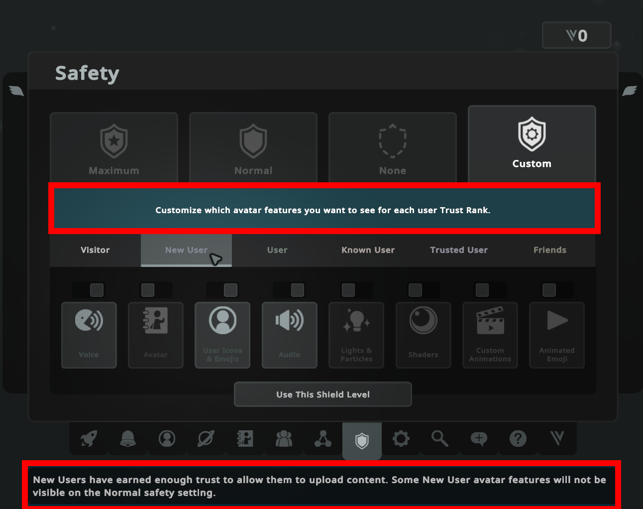 Tooltips.png tooltip locations for the safety menu higlighted